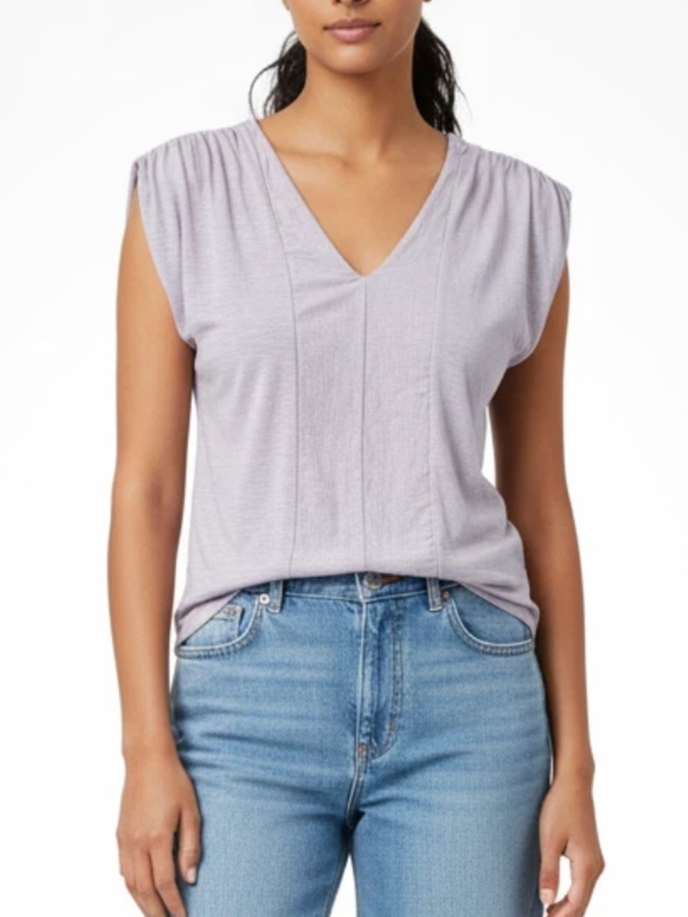Good Hart by Matilda Jane Matilda V-Neck Tank Top in Lilac Sz Large